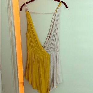 Gold and beige Free People tank top